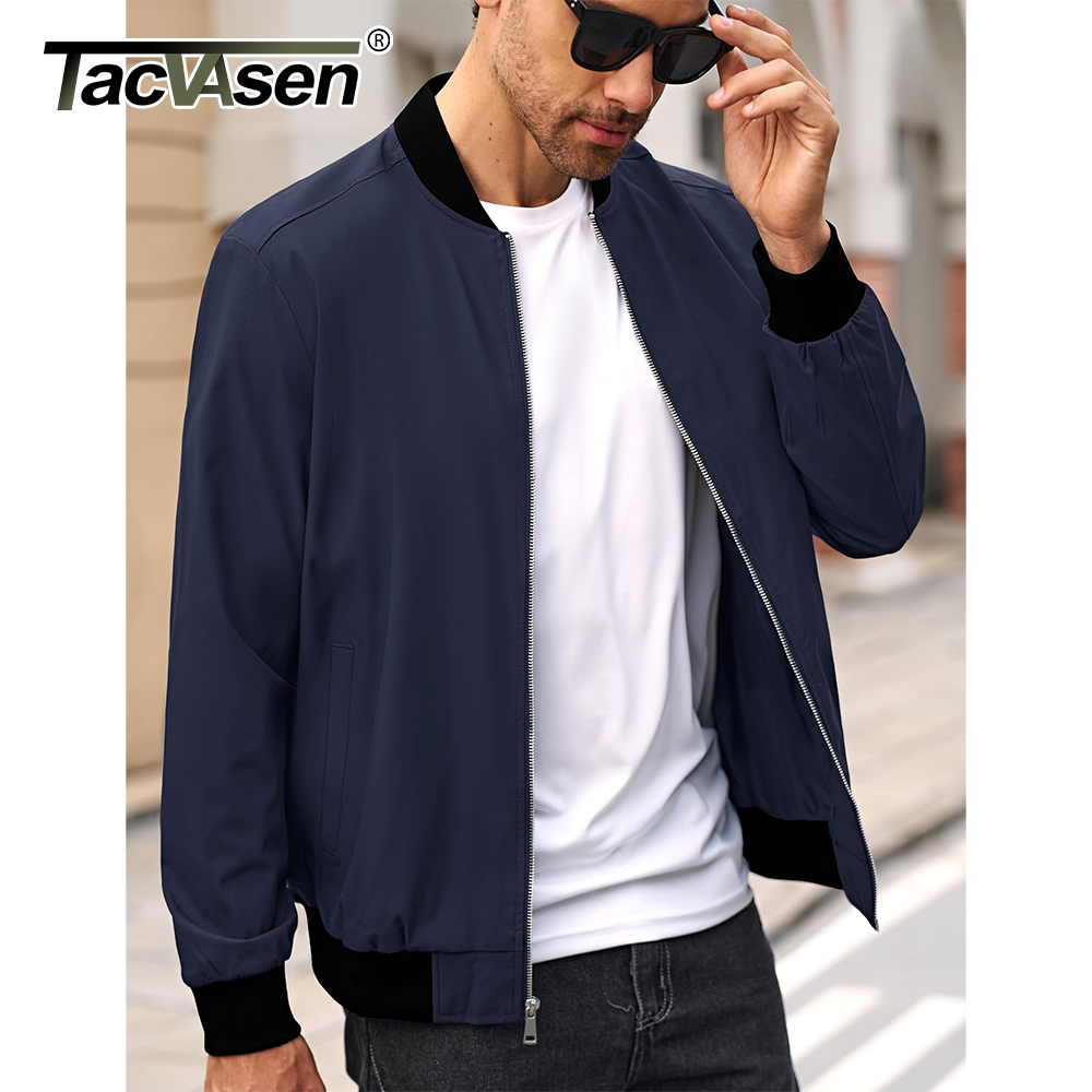 TACVASEN Men's Varsity Jacket  - огляд і ціна Mens Fashion Bomber Jacket