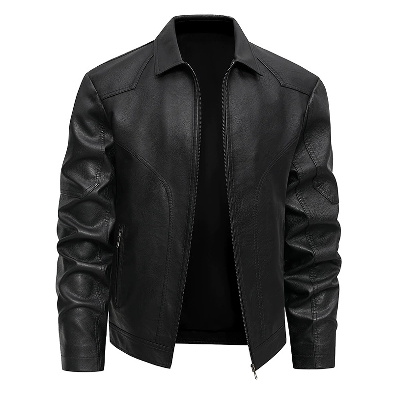 Men's Autumn Winter Coats Pu L - огляд і ціна Mens Fashion Bomber Jacket