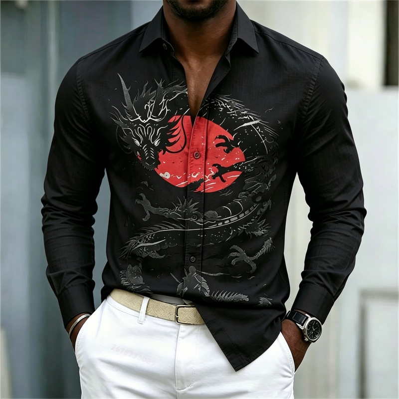 2026 New Men's Shirt White Bla - огляд і ціна Mens Fashion Streetwear