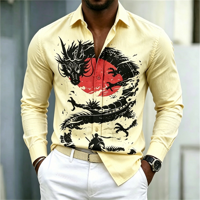 2026 New Men's Shirt White Bla - огляд і ціна Mens Fashion Streetwear