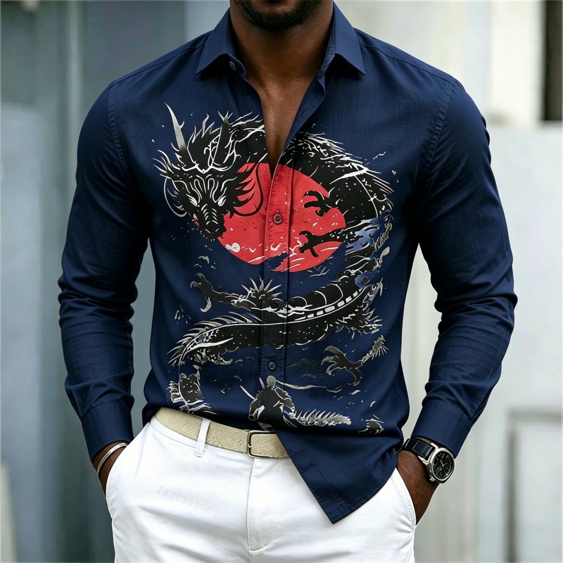 2026 New Men's Shirt White Bla - огляд і ціна Mens Fashion Streetwear