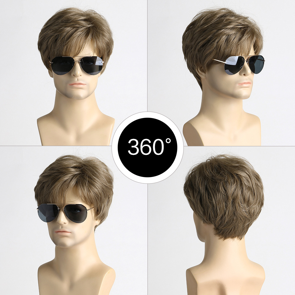 Synthetic Short Brown Wig for  - огляд і ціна Men'S Fashion Looks 2026