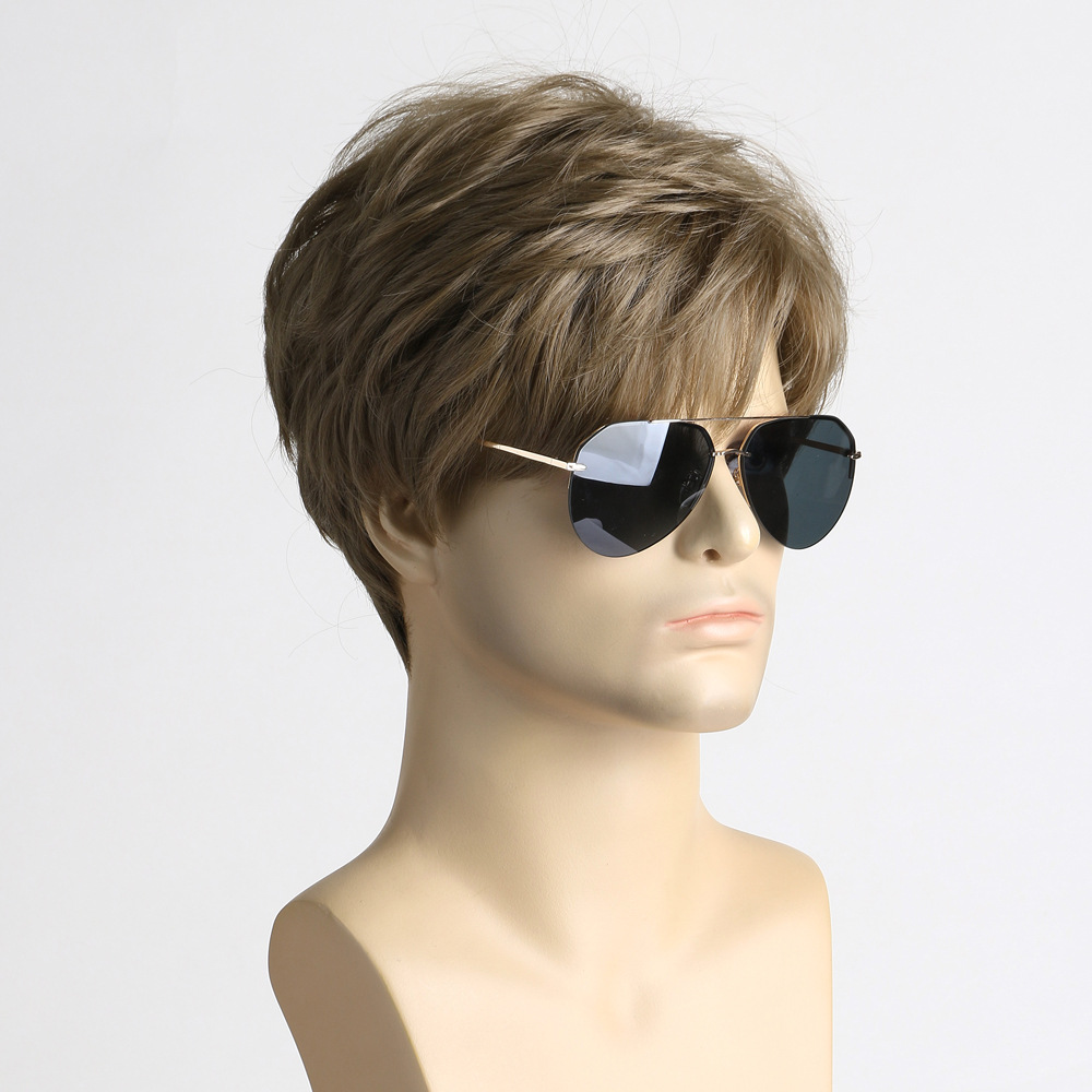 Synthetic Short Brown Wig for  - огляд і ціна Men'S Fashion Looks 2026