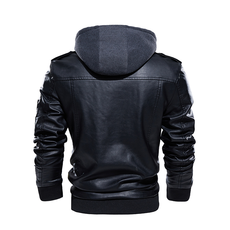 Motorcycle Leather Jacket Men' - огляд і ціна Mens Fashion Bomber Jacket