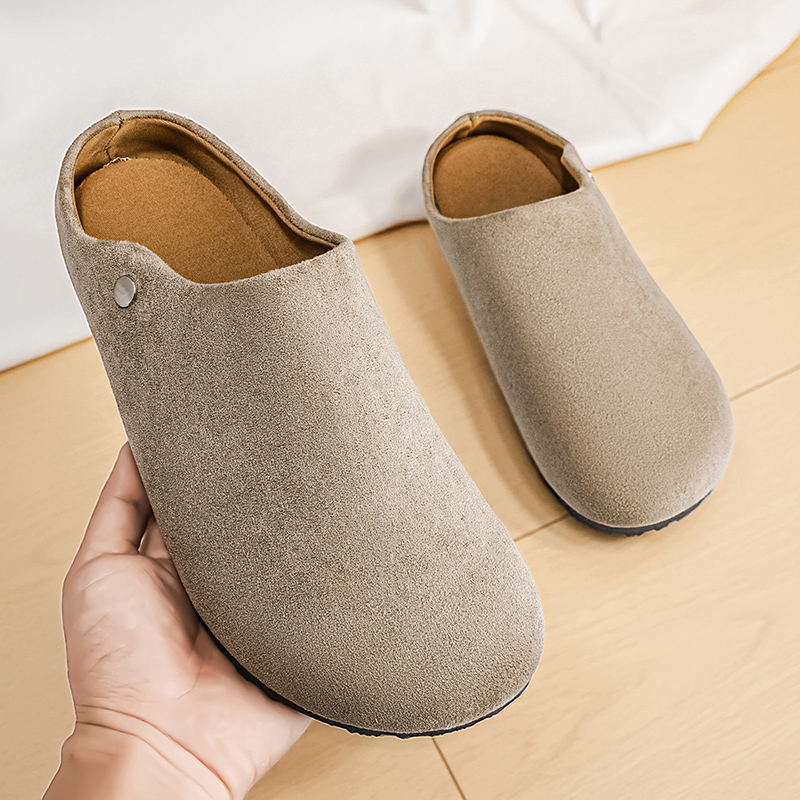 Men Suede Leather Slippers Mul - огляд і ціна Mens Fashion Mullet