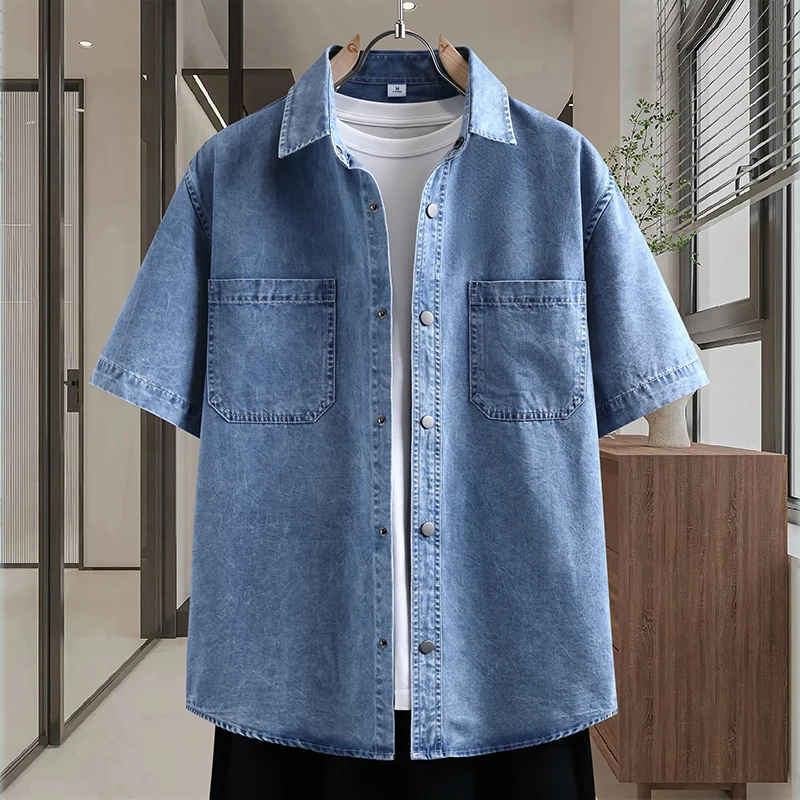 Men's Thin Denim Shirt New Sum - огляд і ціна Mens Fashion Denim