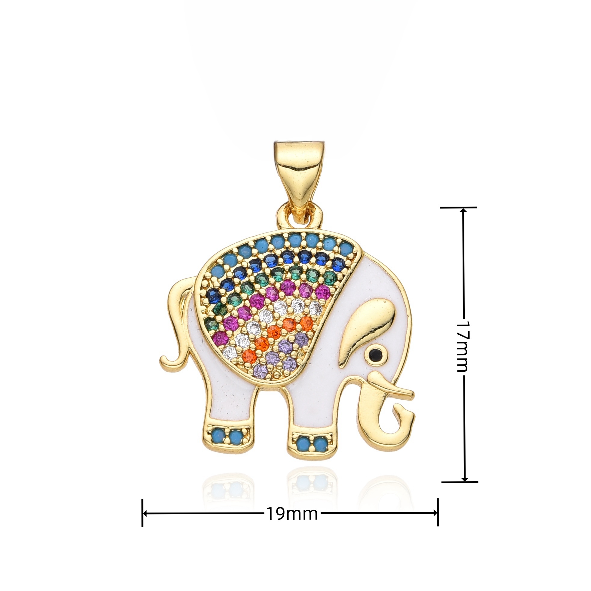Colorful Elephant Charms Cubic - огляд і ціна Men'S Fashion Gold Chain