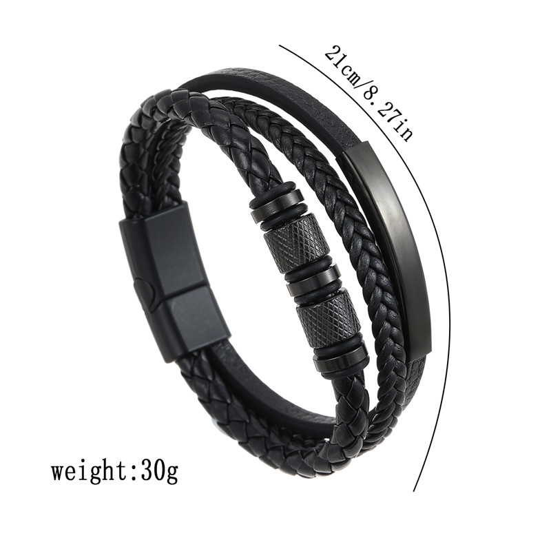 Classic Men's Leather Bracelet - огляд і ціна Mens Fashion Combination