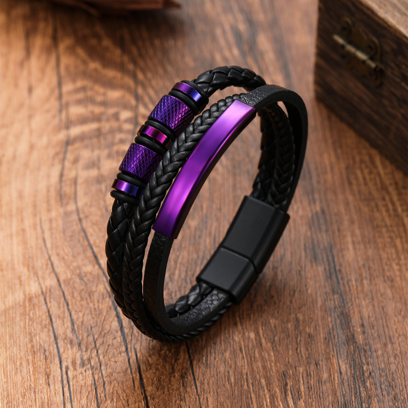 Classic Men's Leather Bracelet - огляд і ціна Mens Fashion Combination