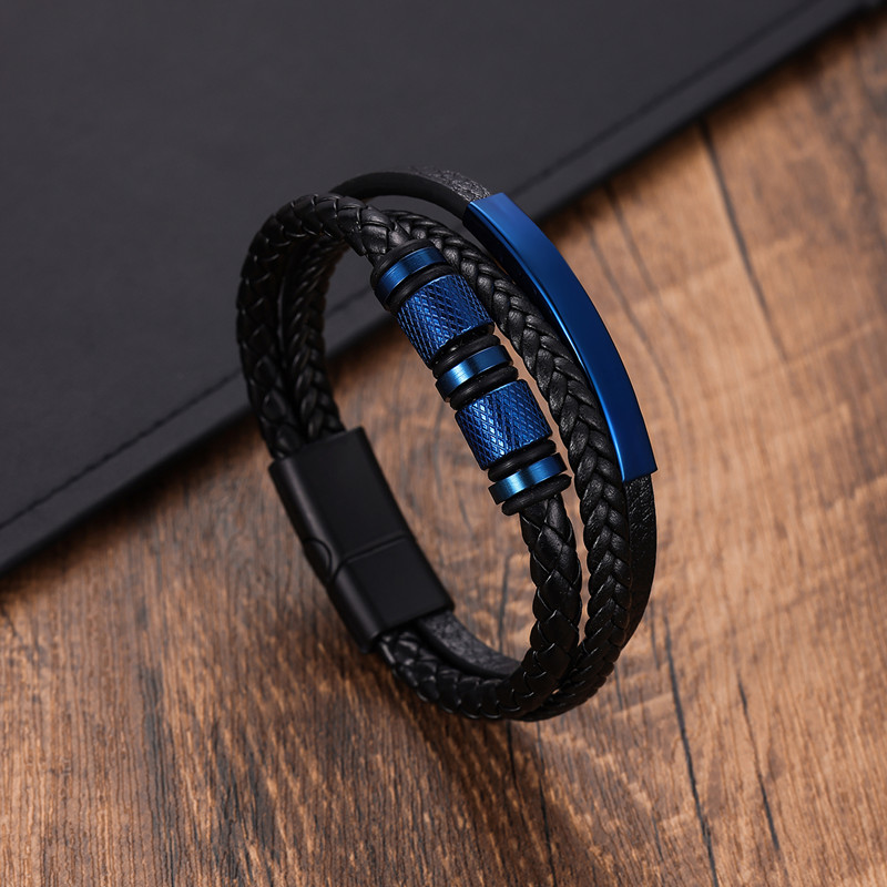 Classic Men's Leather Bracelet - огляд і ціна Mens Fashion Combination