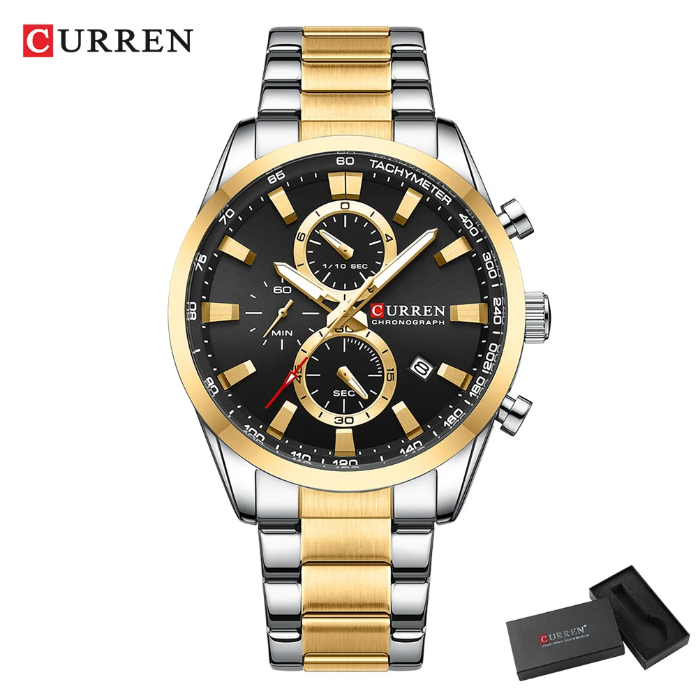 CURREN Casual Quartz Chrono Sp - огляд і ціна Mens Fashion Bracelet