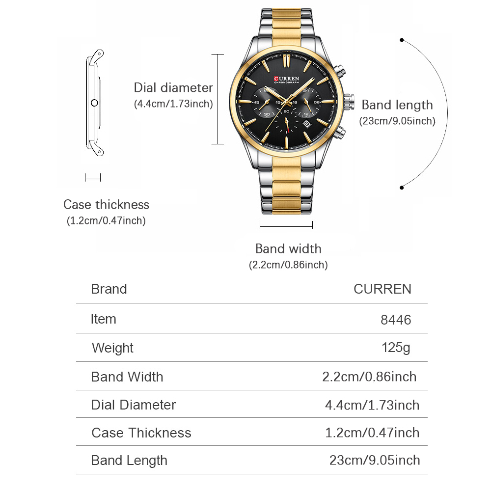 CURREN Casual Quartz Chrono Sp - огляд і ціна Mens Fashion Bracelet