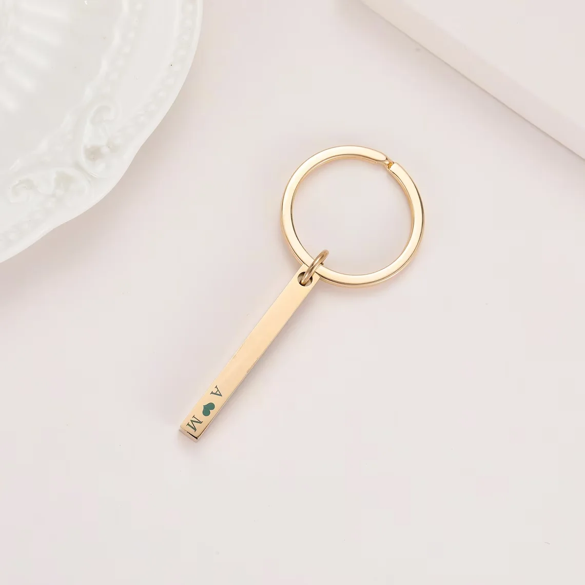 Personalized Engraved Bar Keyc - огляд і ціна Men'S Fashion Gold Chain