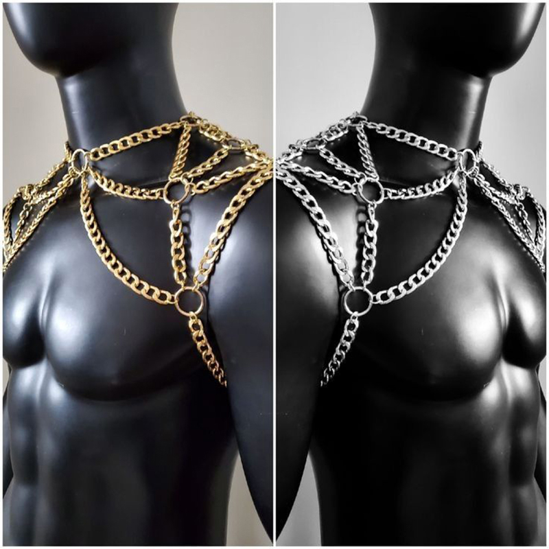 Punk Men Shoulder Body Chain B - огляд і ціна Men'S Fashion Gold Chain