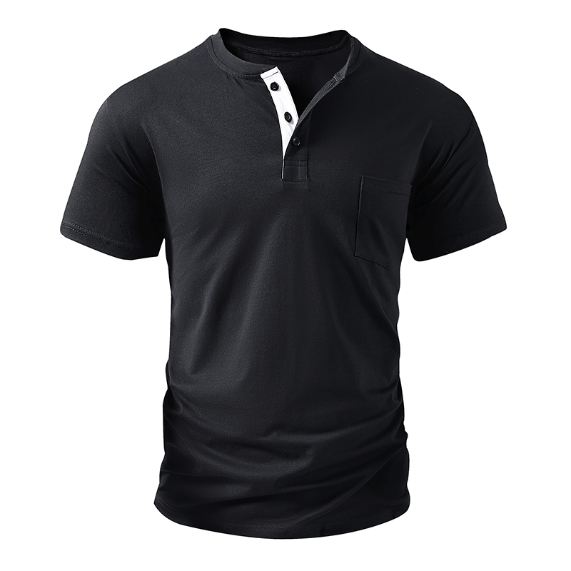 Henley T Shirt Men's EU Size C - огляд і ціна Mens Fashion Streetwear