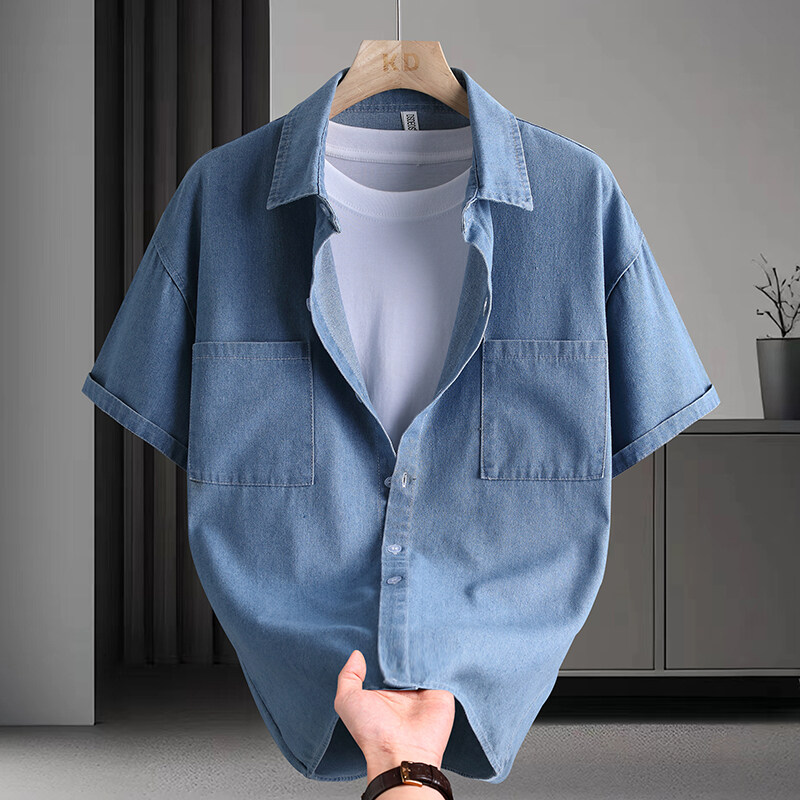 Men's Denim Shirt Summer Fashi - огляд і ціна Mens Fashion Denim