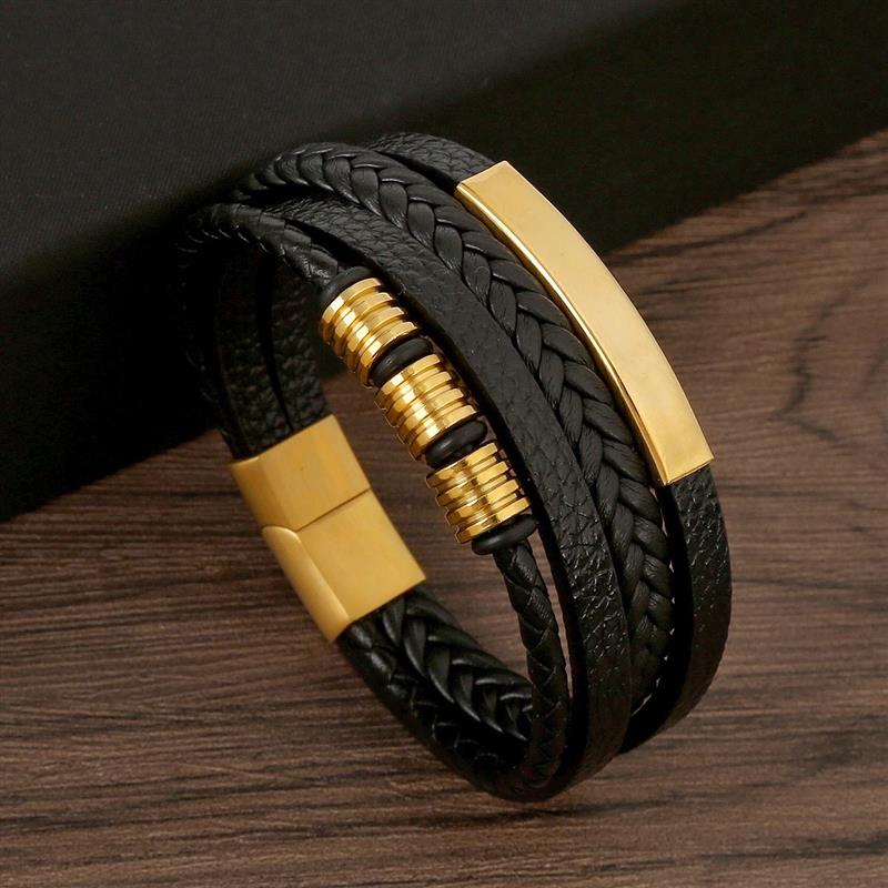 Classic Men's Leather Bracelet - огляд і ціна Mens Fashion Combination