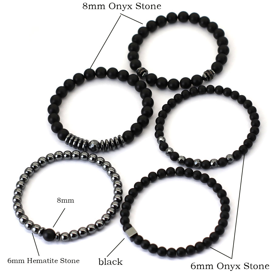 Premium Bracelet Set Men Natur - огляд і ціна Mens Fashion Combination