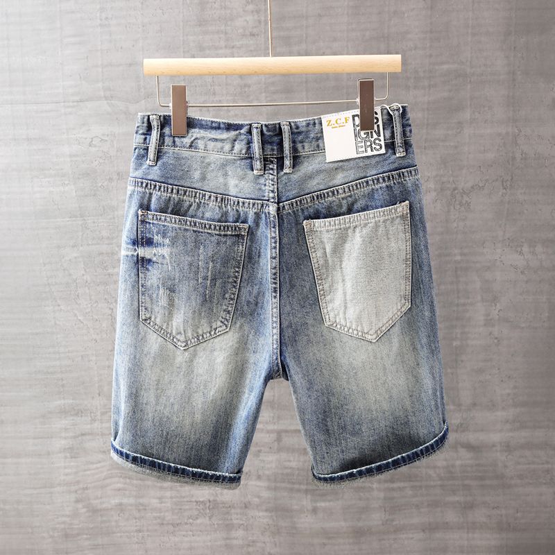 Men's Short Jeans Pants with P - огляд і ціна Men Fashion Jeans