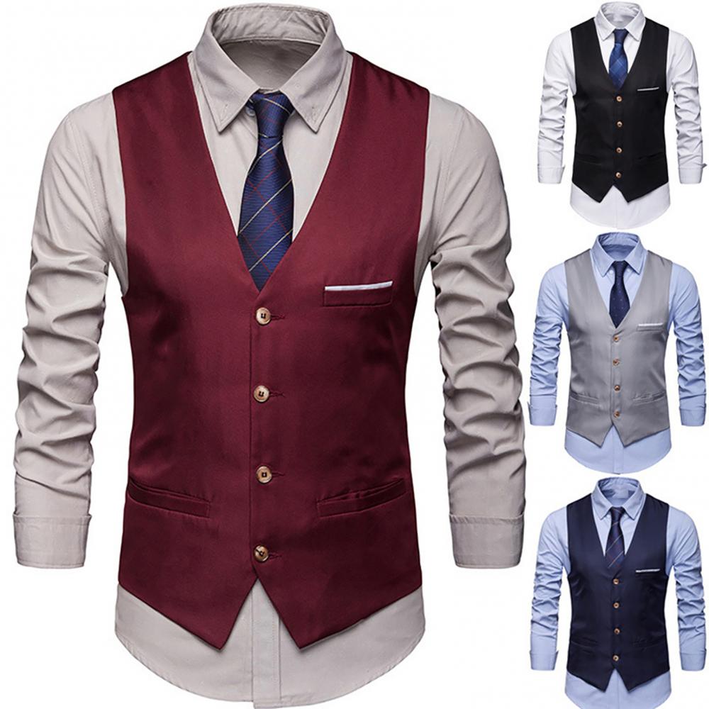 Dress Vests For Men Slim Fits  - огляд і ціна Formal Waistcoat Vest
