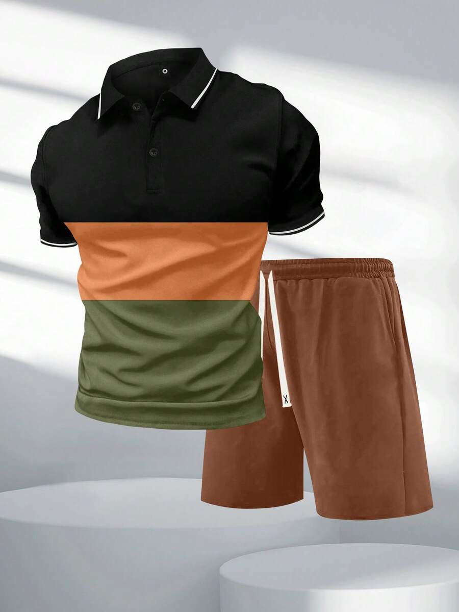 Men's Summer Striped Short Sle - огляд і ціна Men'S Fashion Polo Shirt
