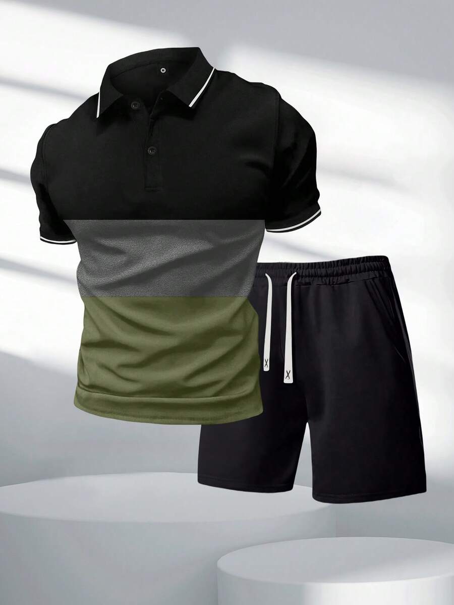 Men's Summer Striped Short Sle - огляд і ціна Men'S Fashion Polo Shirt