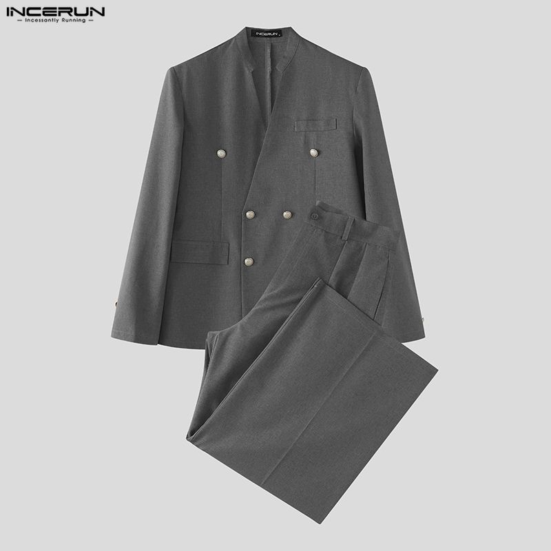 INCERUN Men's Sets Solid Color - огляд і ціна Mens Fashion Streetwear