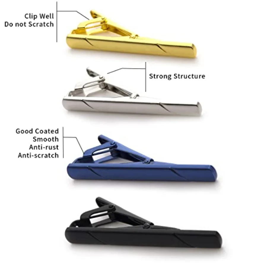 4Pcs Tie Clips For Men Tie Bar - огляд і ціна Men'S Fashion Box
