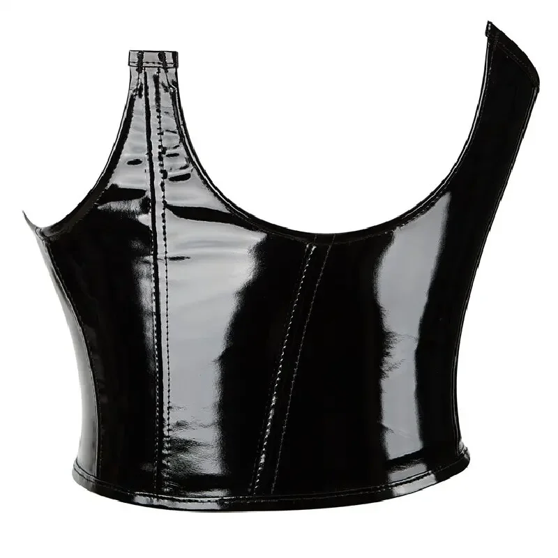 Women Mirror Gloss Patent Leat - огляд і ціна Formal Waistcoat Vest
