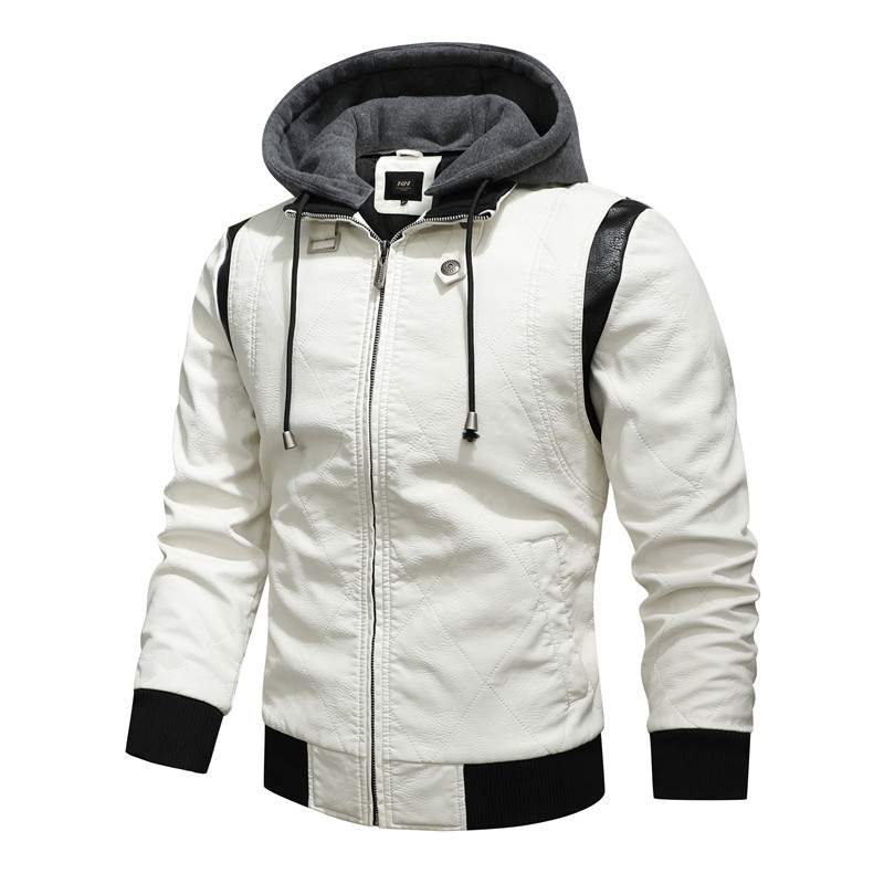 Autumn Winter Bomber Leather J - огляд і ціна Mens Fashion Bomber Jacket