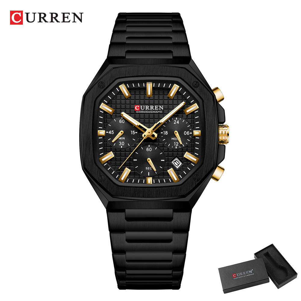 CURREN Luxury Square Chrono Wa - огляд і ціна Mens Fashion Bracelet