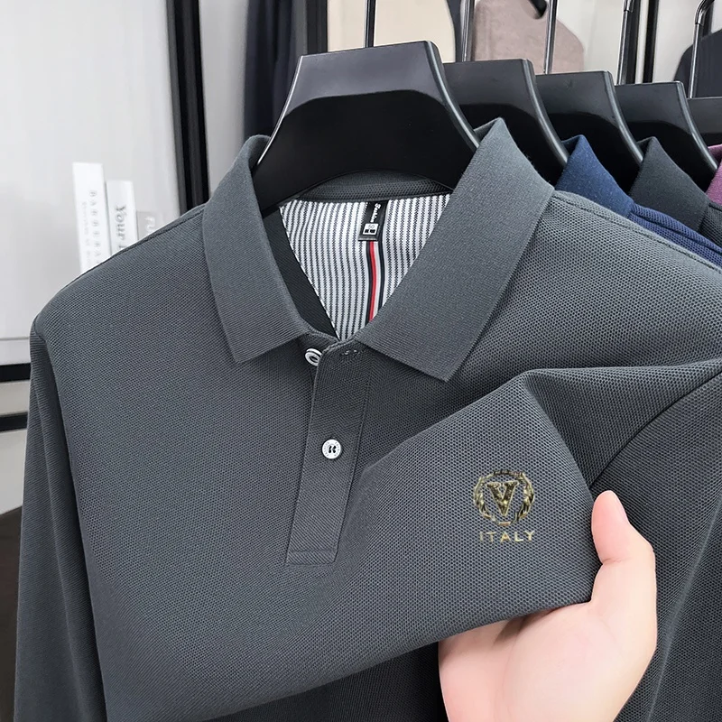 100% pure cotton high-end luxu - огляд і ціна Men'S Fashion Polo Shirt