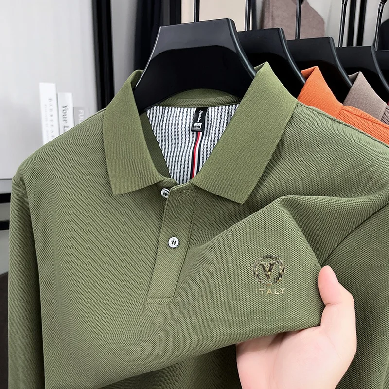 100% pure cotton high-end luxu - огляд і ціна Men'S Fashion Polo Shirt