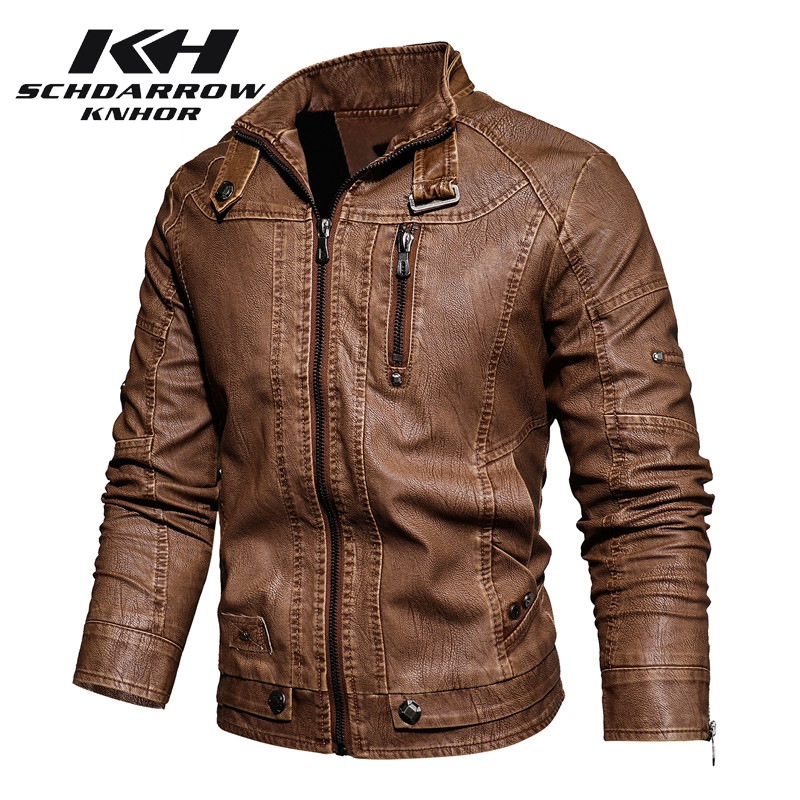 Men's Leather Jacket Autumn Wi - огляд і ціна Mens Fashion Bomber Jacket