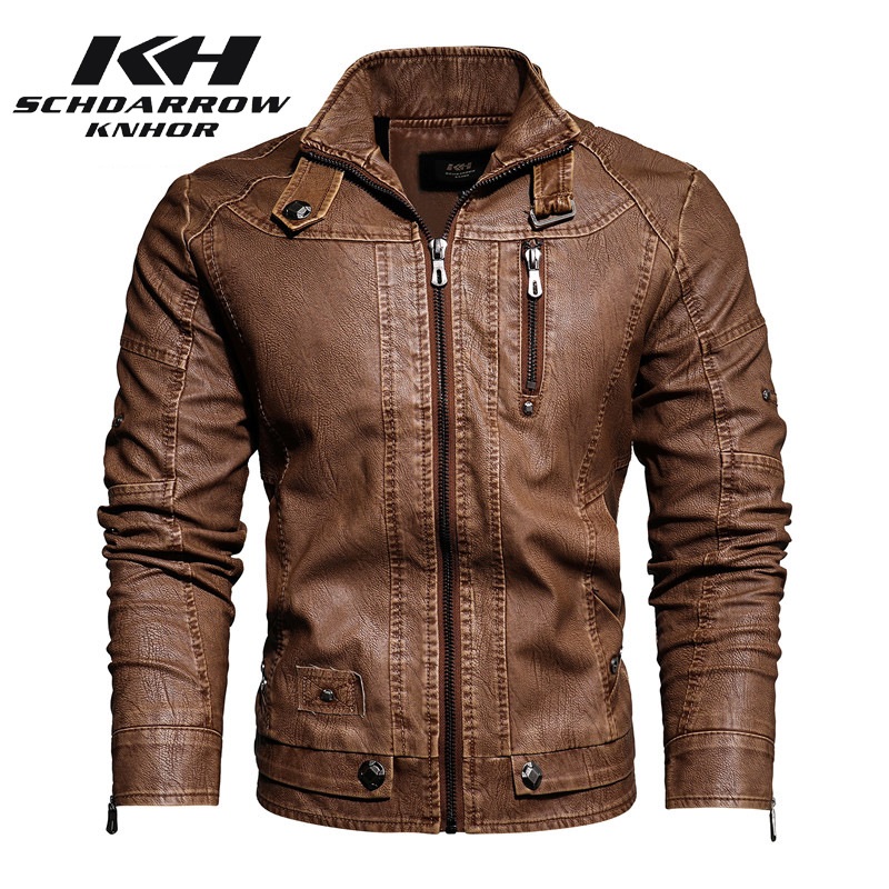 Men's Leather Jacket Autumn Wi - огляд і ціна Mens Fashion Bomber Jacket