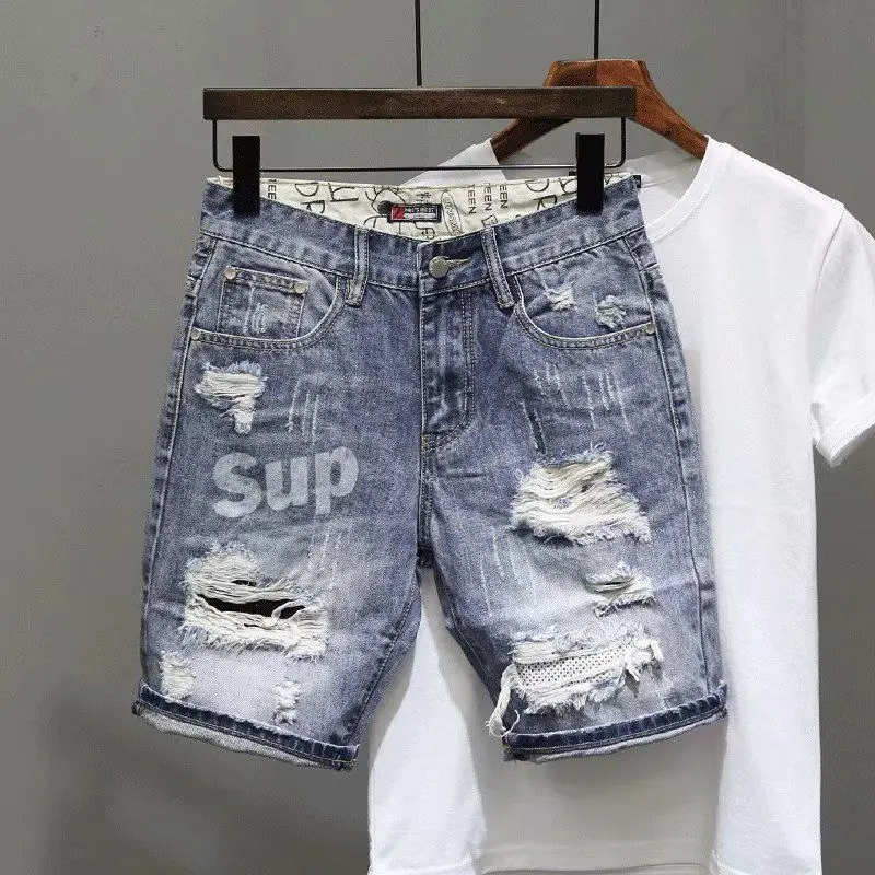 Men's Short Jeans Pants Black  - огляд і ціна Mens Fashion Denim