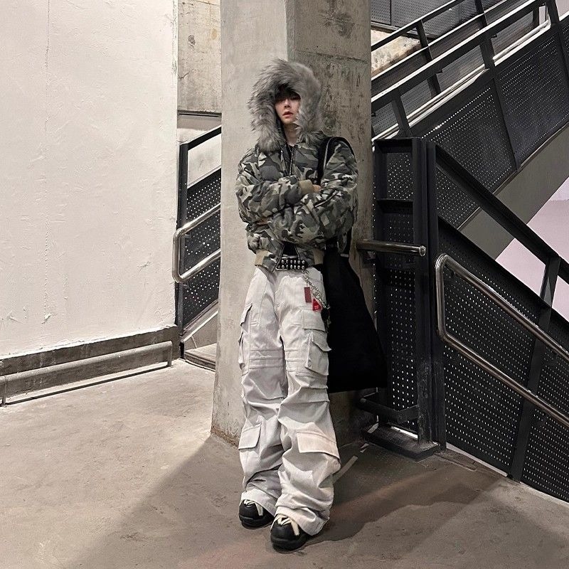 Mens Jacket Washed Camouflage  - огляд і ціна Mens Fashion Bomber Jacket