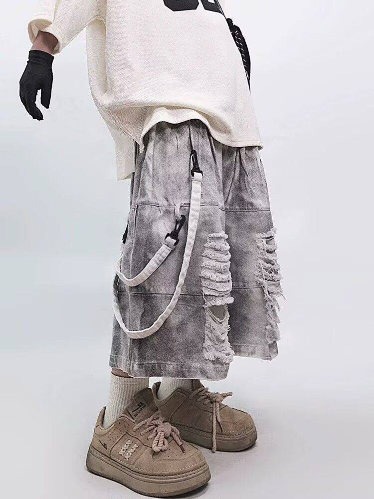 Retro Hip-hop Men's Ripped Jea - огляд і ціна Men Fashion Jeans